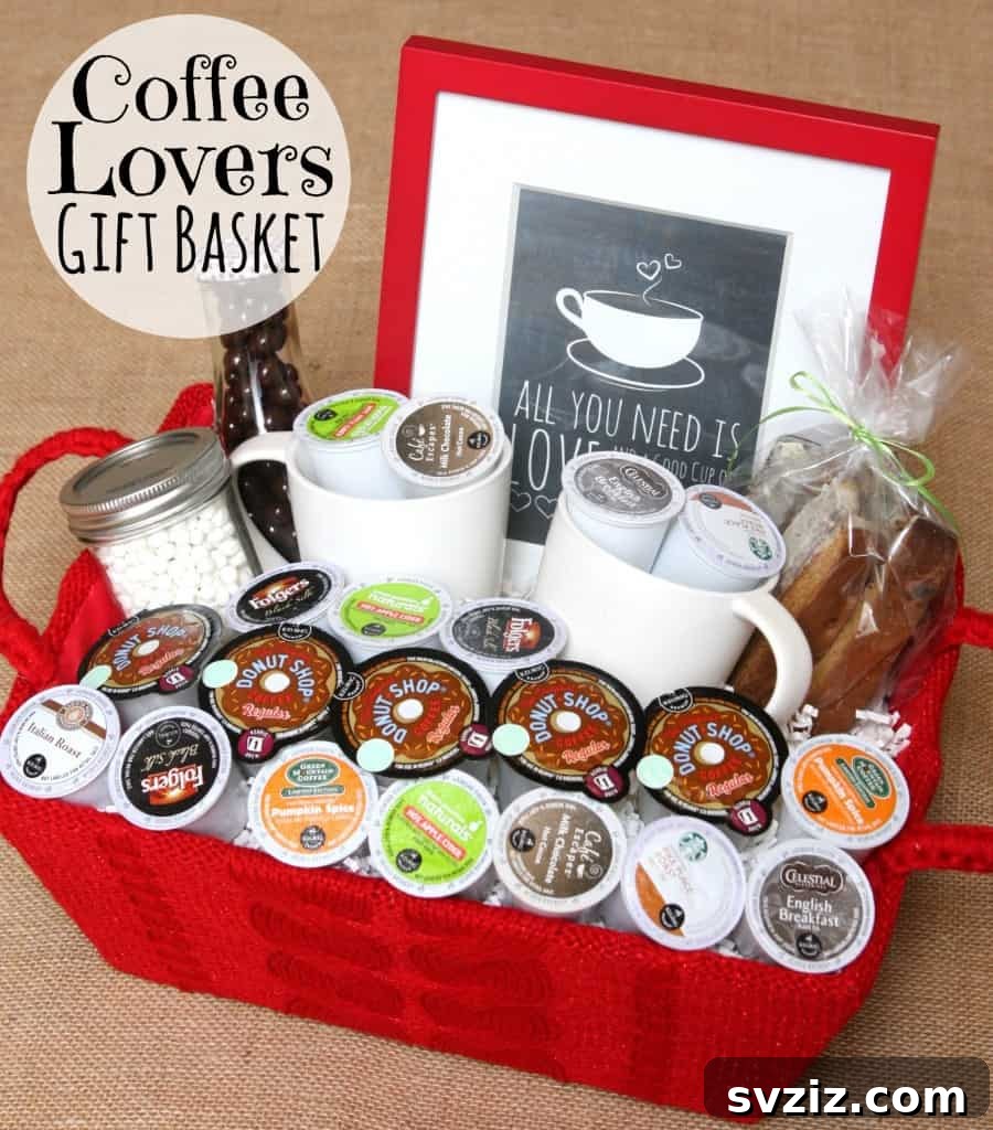 20 Delightful DIY Christmas Gift Baskets for Everyone 6 Keurig Essentials gift basket