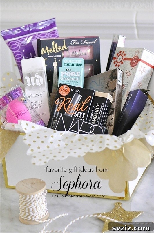 20 Delightful DIY Christmas Gift Baskets for Everyone 8 Makeup Addict gift basket