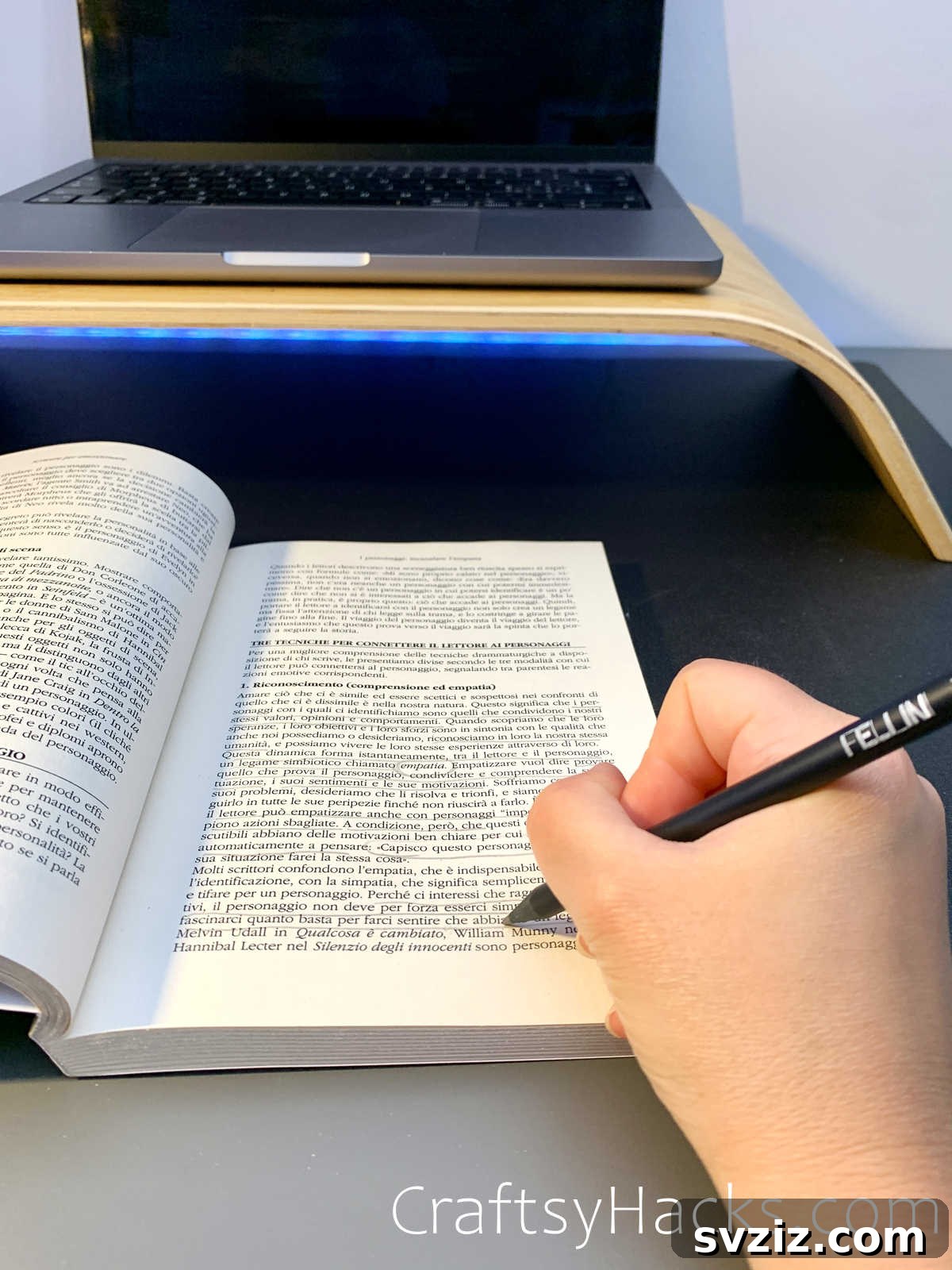 underlining important parts of a textbook