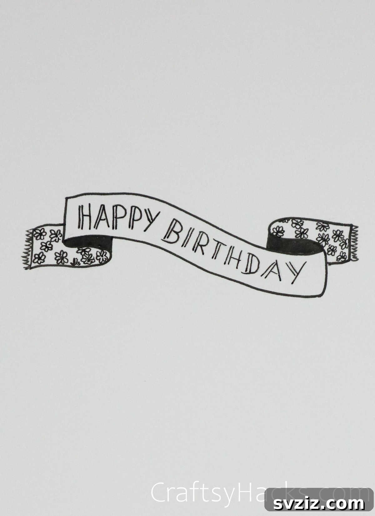 30 Inspiring Birthday Doodle Concepts 15 Birthday banner happy birthday doodle with floral accents
