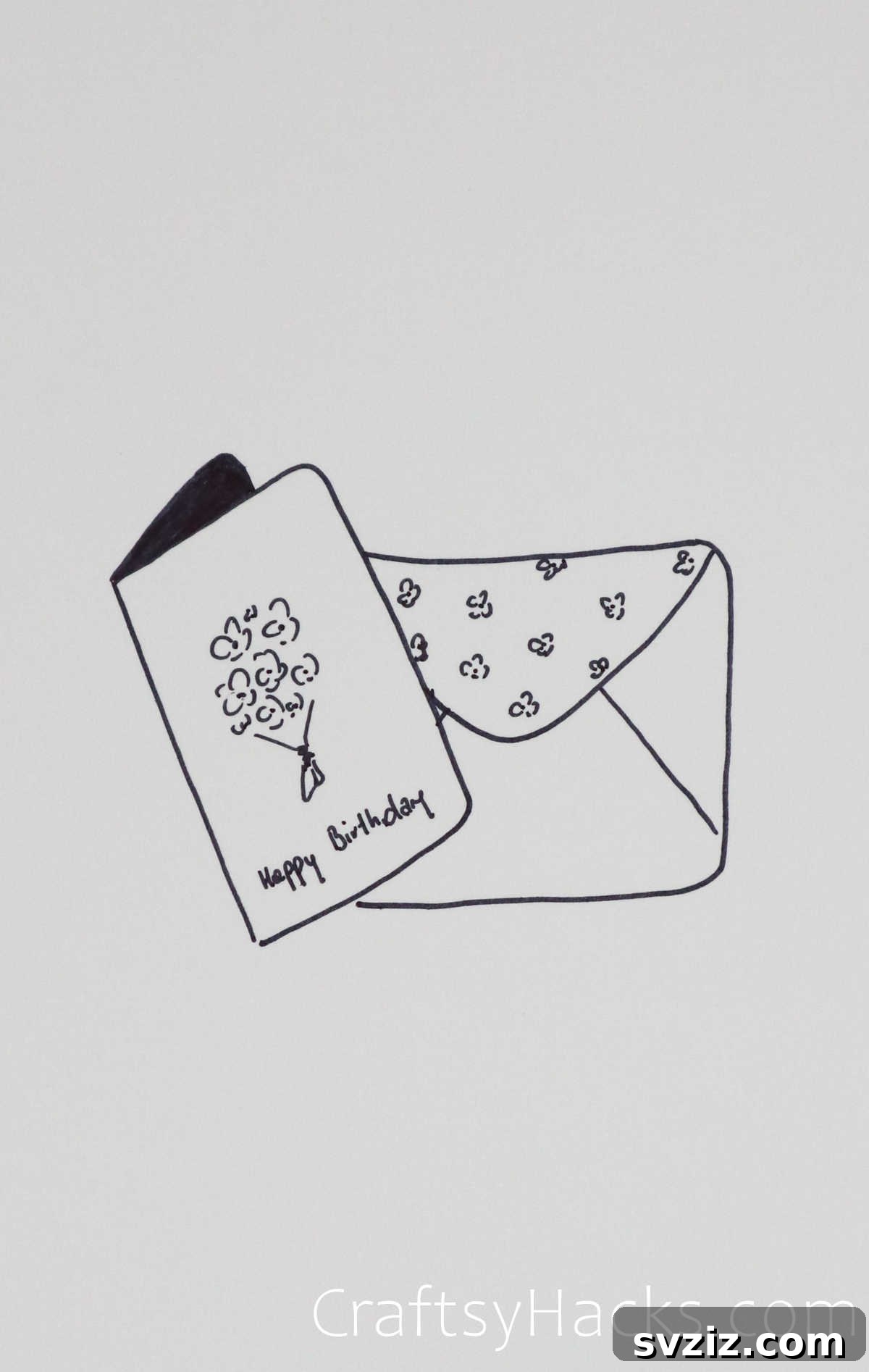 30 Inspiring Birthday Doodle Concepts 6 Snail mail happy birthday doodle with a letter and heart