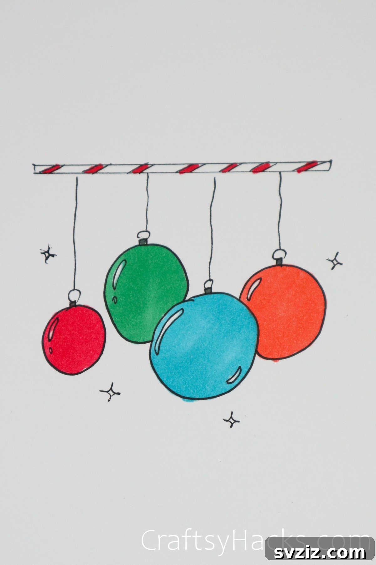 61 Christmas Art Inspirations 11 colorful ornament display