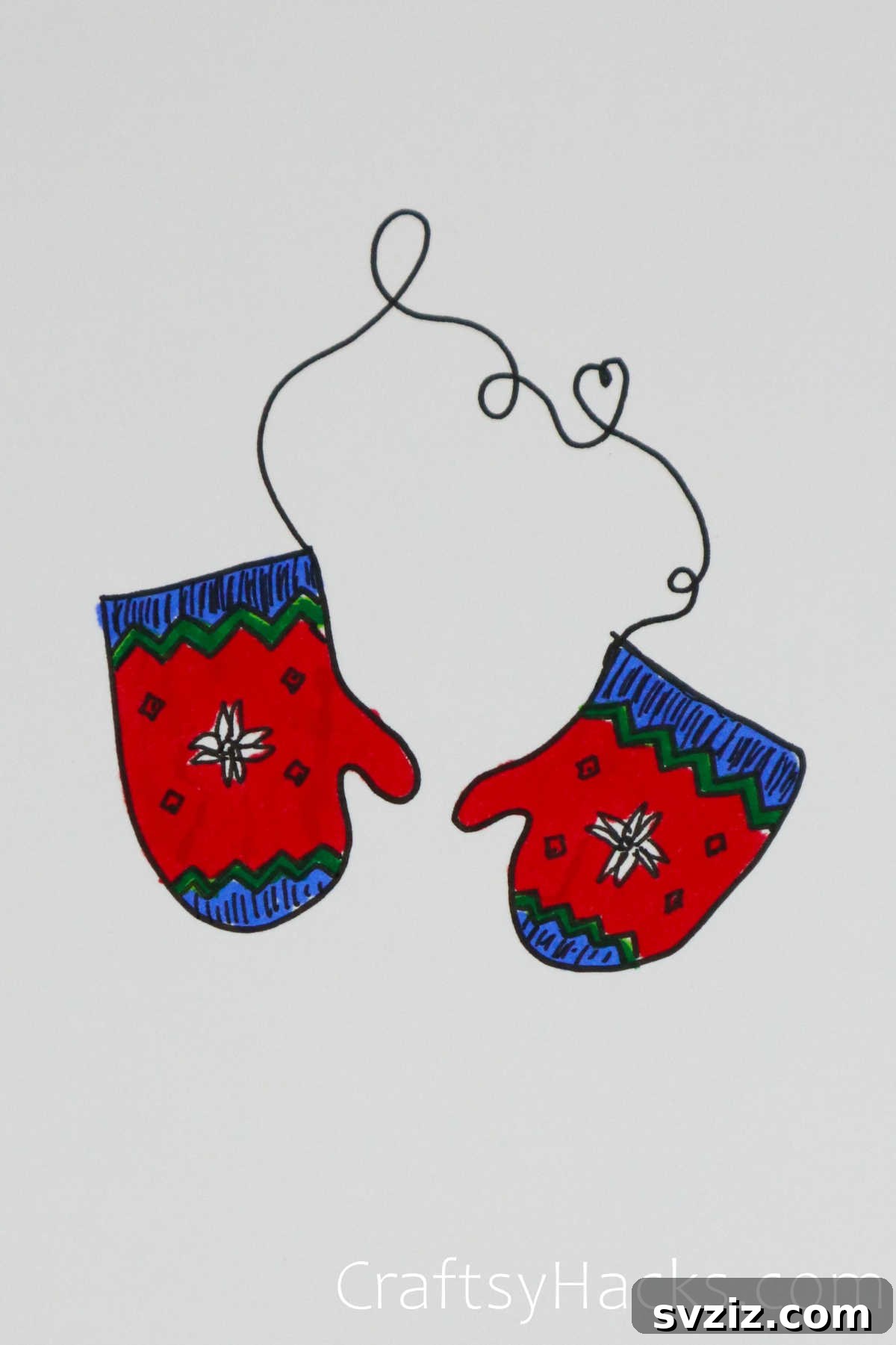 61 Christmas Art Inspirations 14 winter mittens