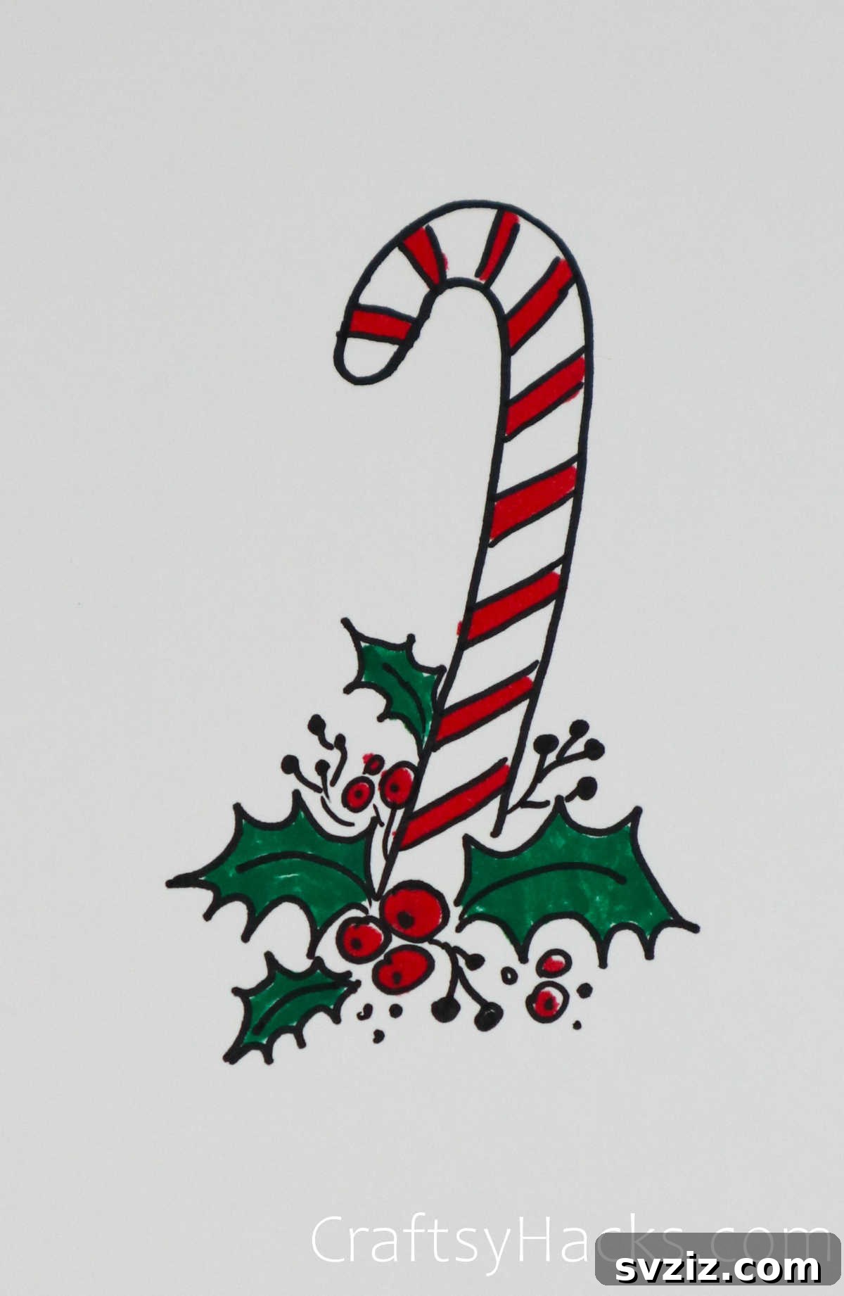 61 Christmas Art Inspirations 16 candy cane drawing