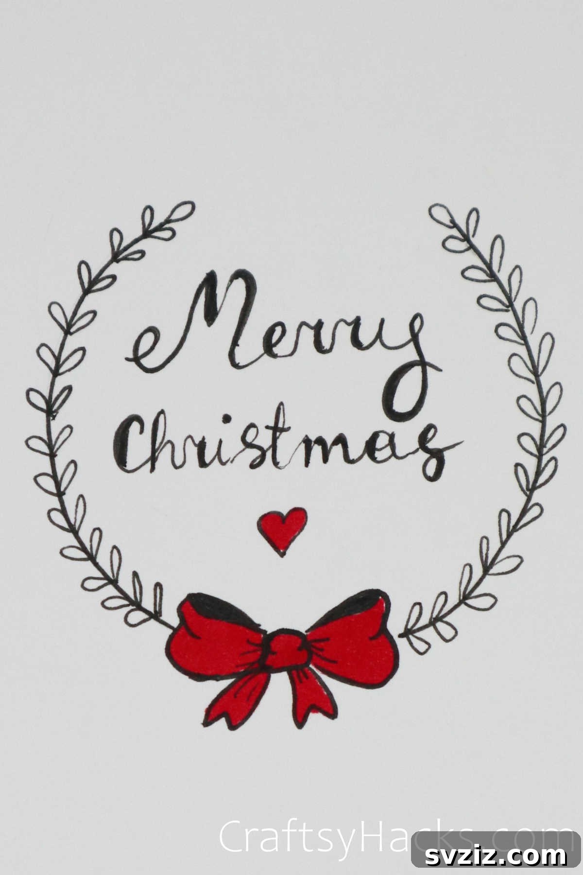 61 Christmas Art Inspirations 17 Minimalist Christmas wreath