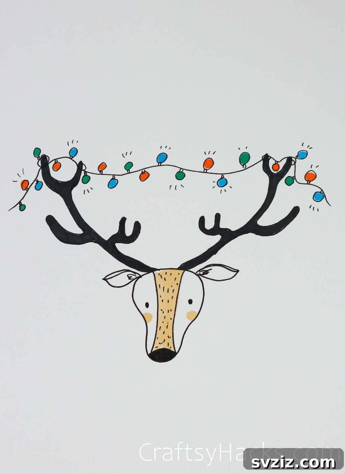 61 Christmas Art Inspirations 19 reindeer drawing