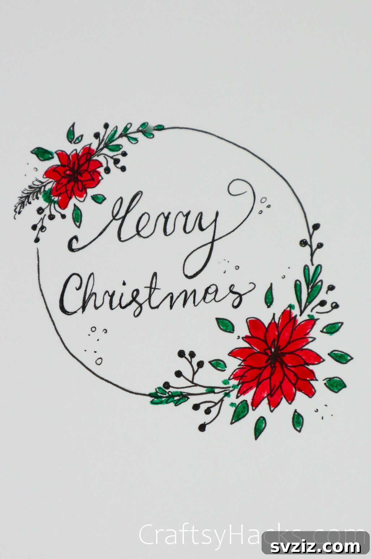 61 Christmas Art Inspirations 20 poinsettia drawing