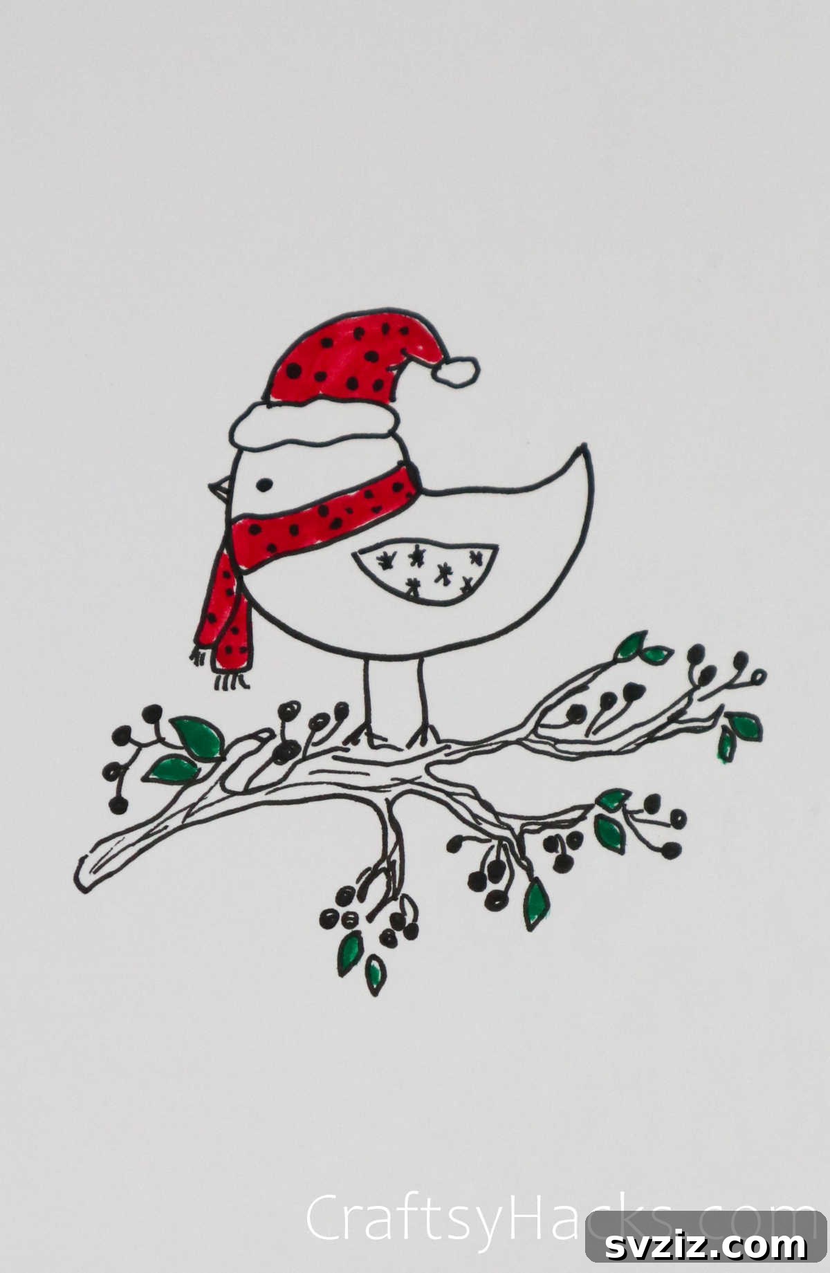 61 Christmas Art Inspirations 23 Christmas bird