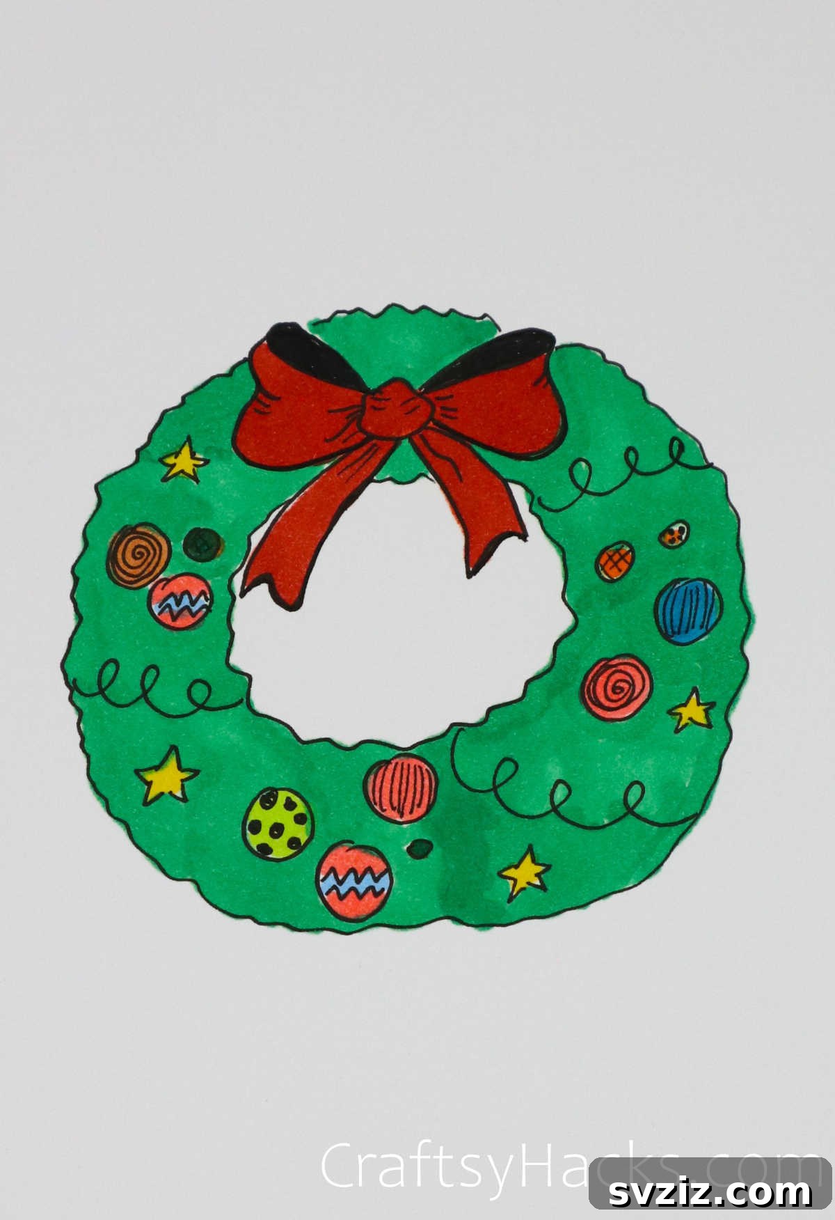 61 Christmas Art Inspirations 24 fun and festive wreath
