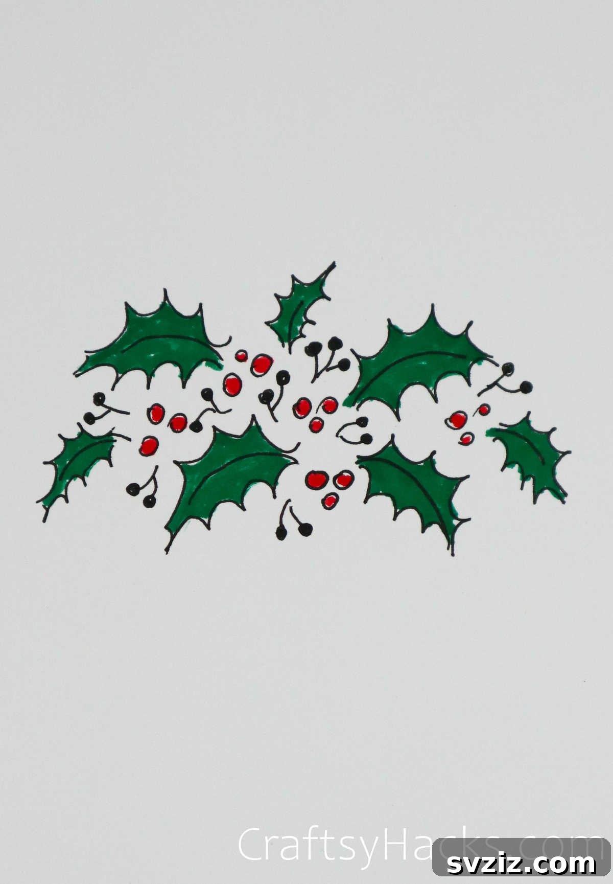 61 Christmas Art Inspirations 25 christmas holly drawing
