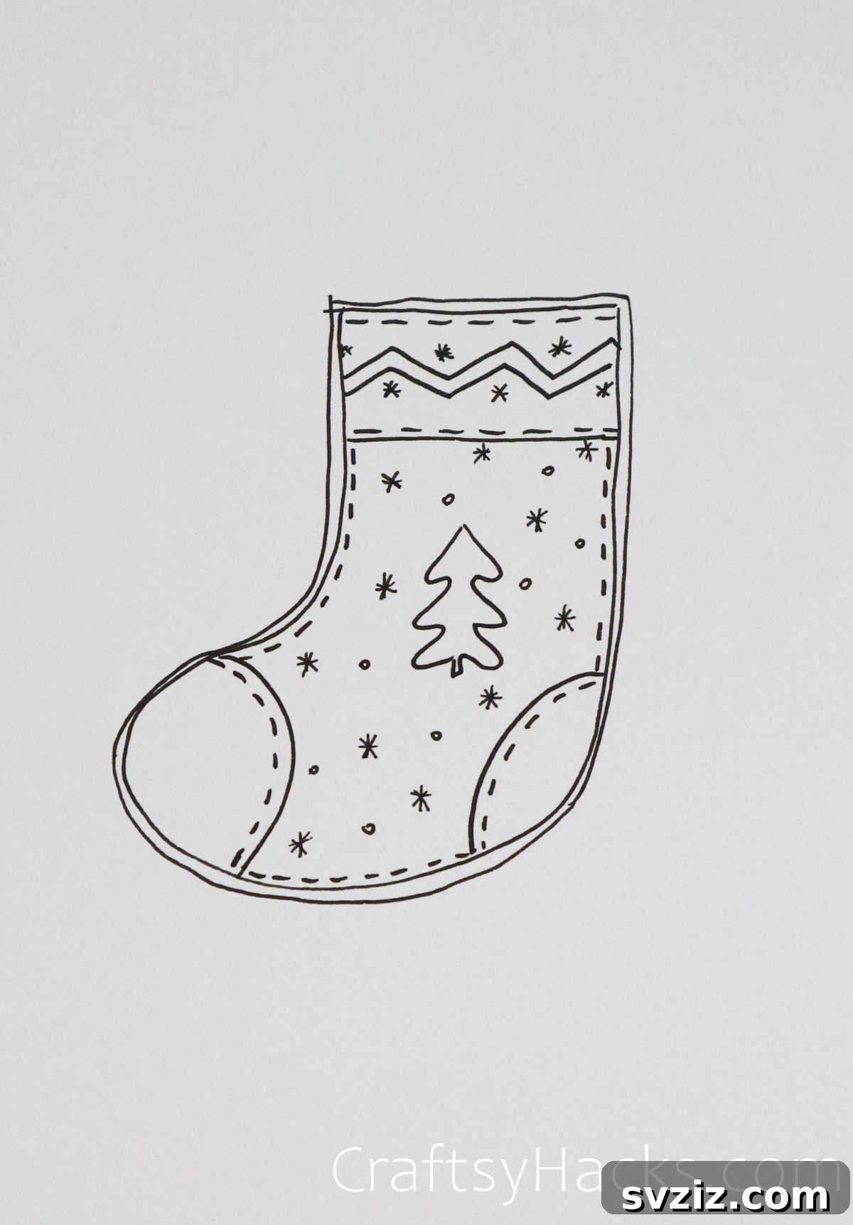 61 Christmas Art Inspirations 26 knitted stocking