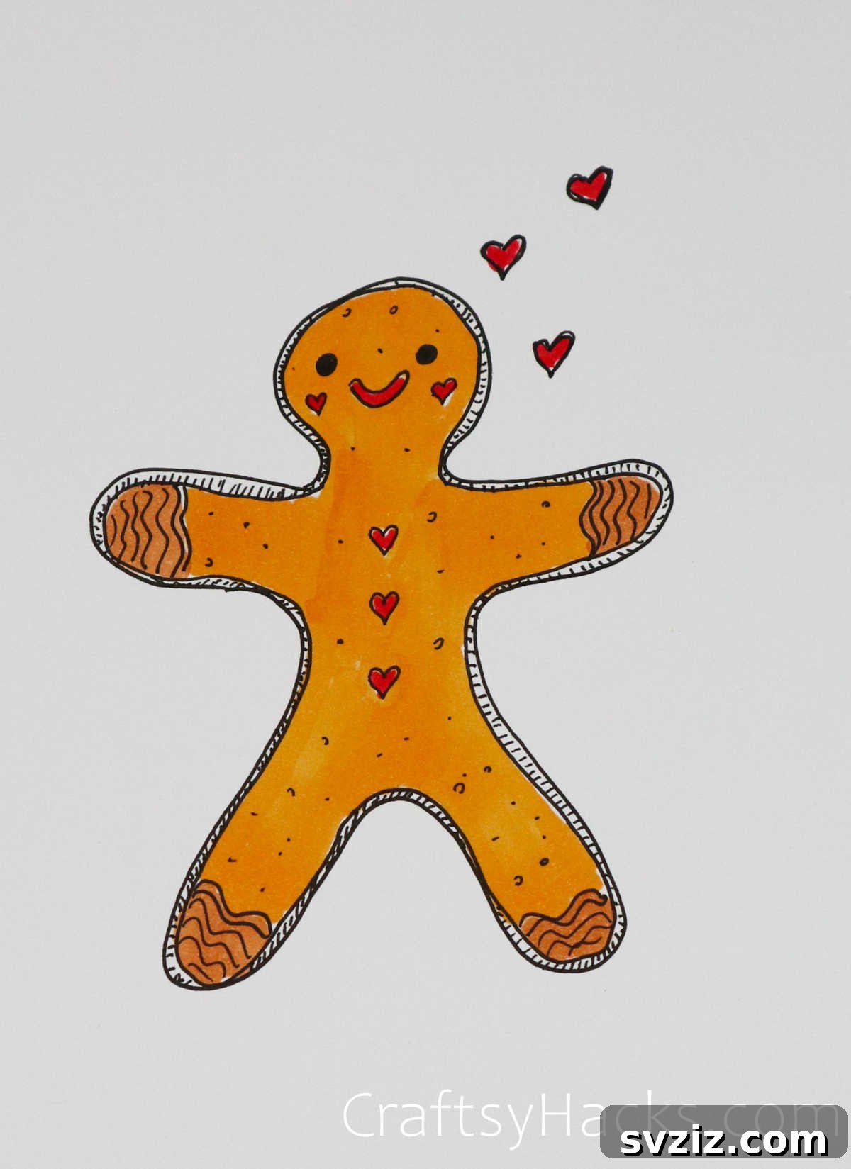 61 Christmas Art Inspirations 27 gingerbread cookie