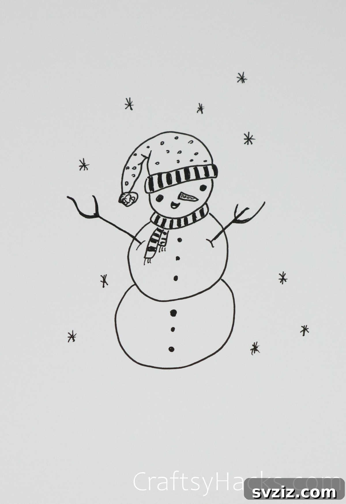 61 Christmas Art Inspirations 29 snowman drawing