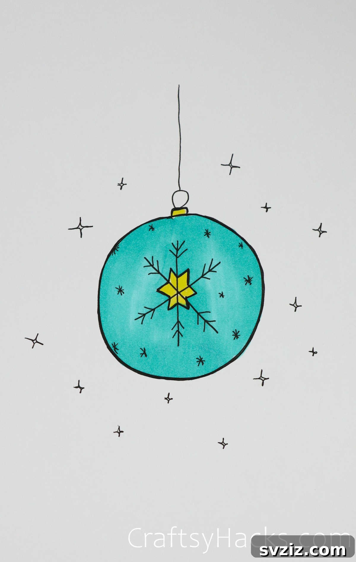 61 Christmas Art Inspirations 30 snowflake ornament