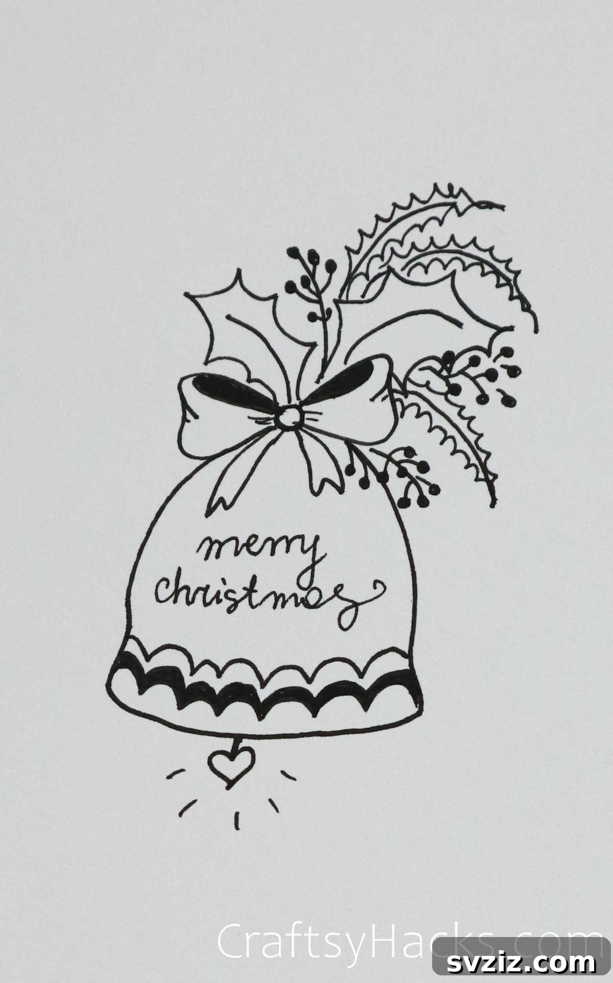 61 Christmas Art Inspirations 43 vintage holly and bell