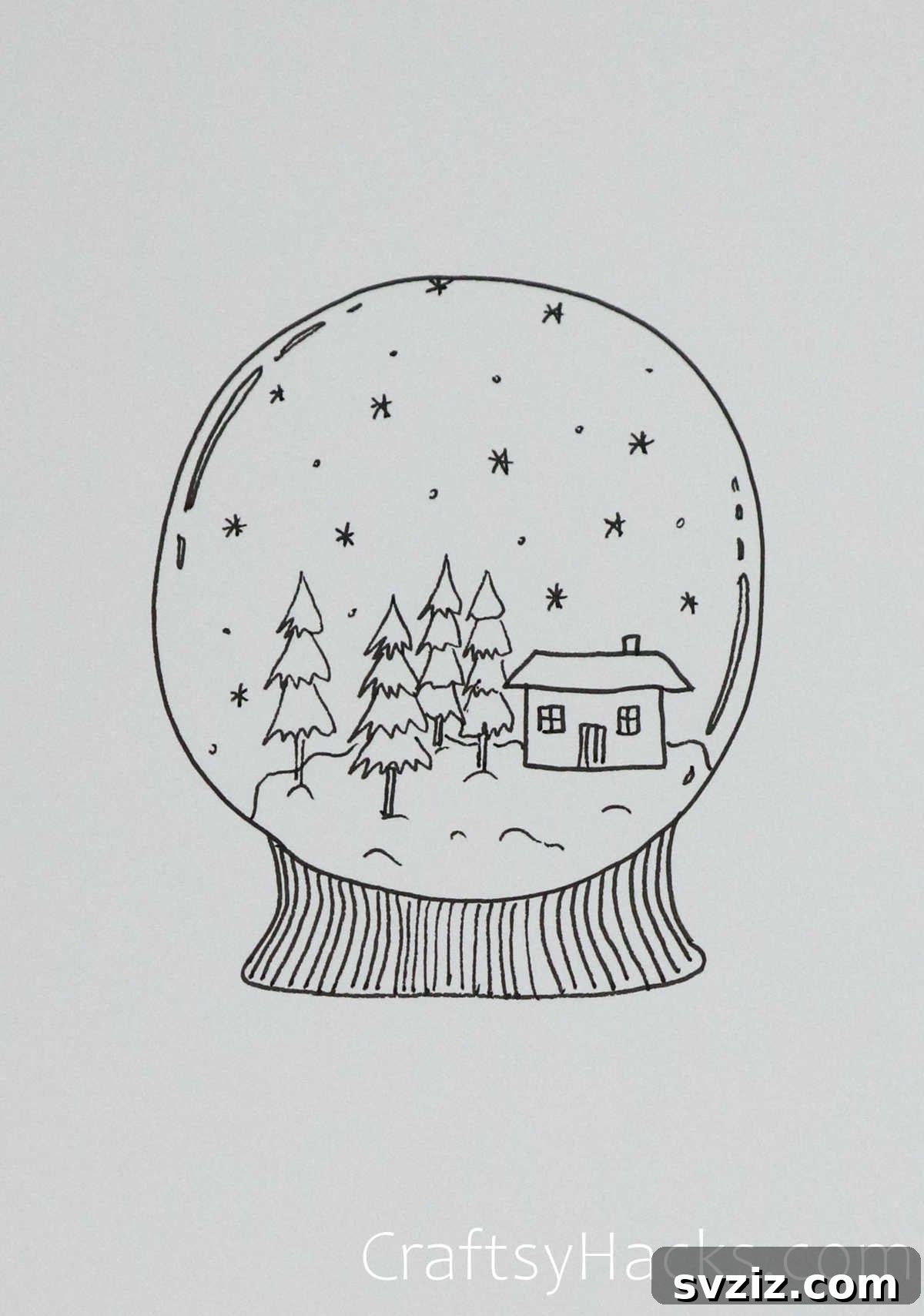 61 Christmas Art Inspirations 48 winter scene snow globe
