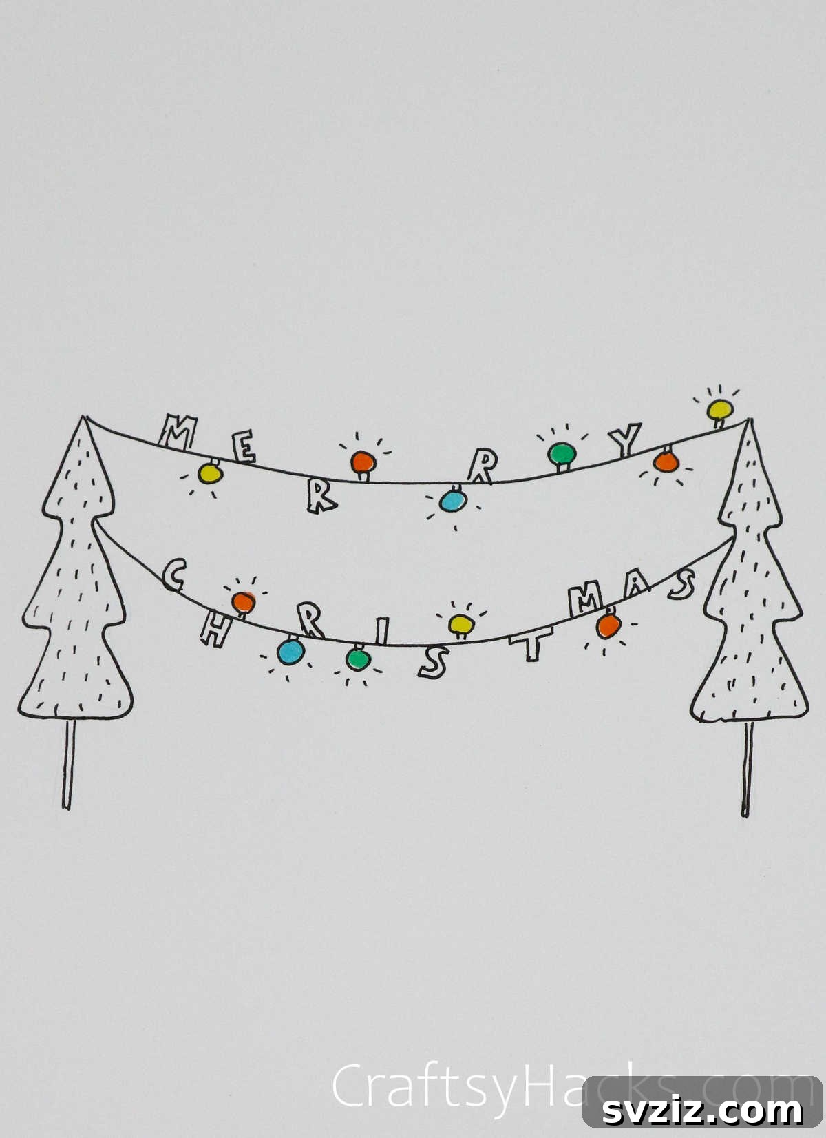 61 Christmas Art Inspirations 49 christmas light bunting