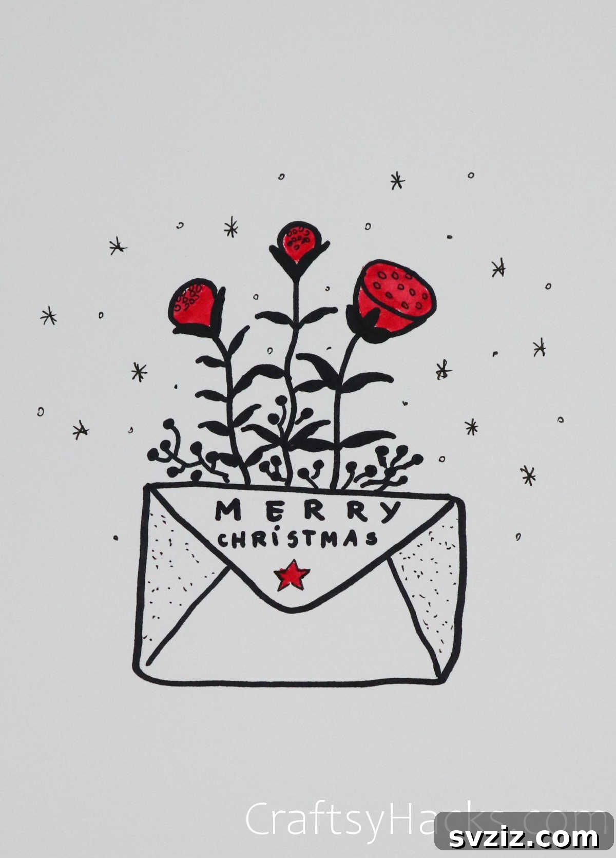 61 Christmas Art Inspirations 53 christmas mail drawing