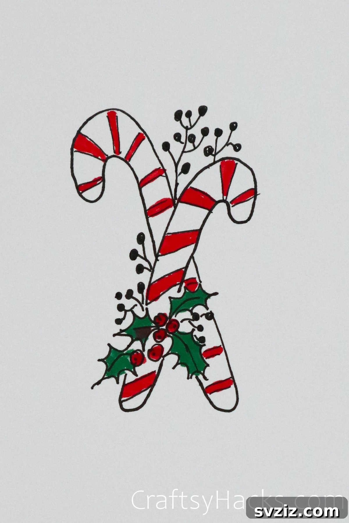 61 Christmas Art Inspirations 55 candy cane duo