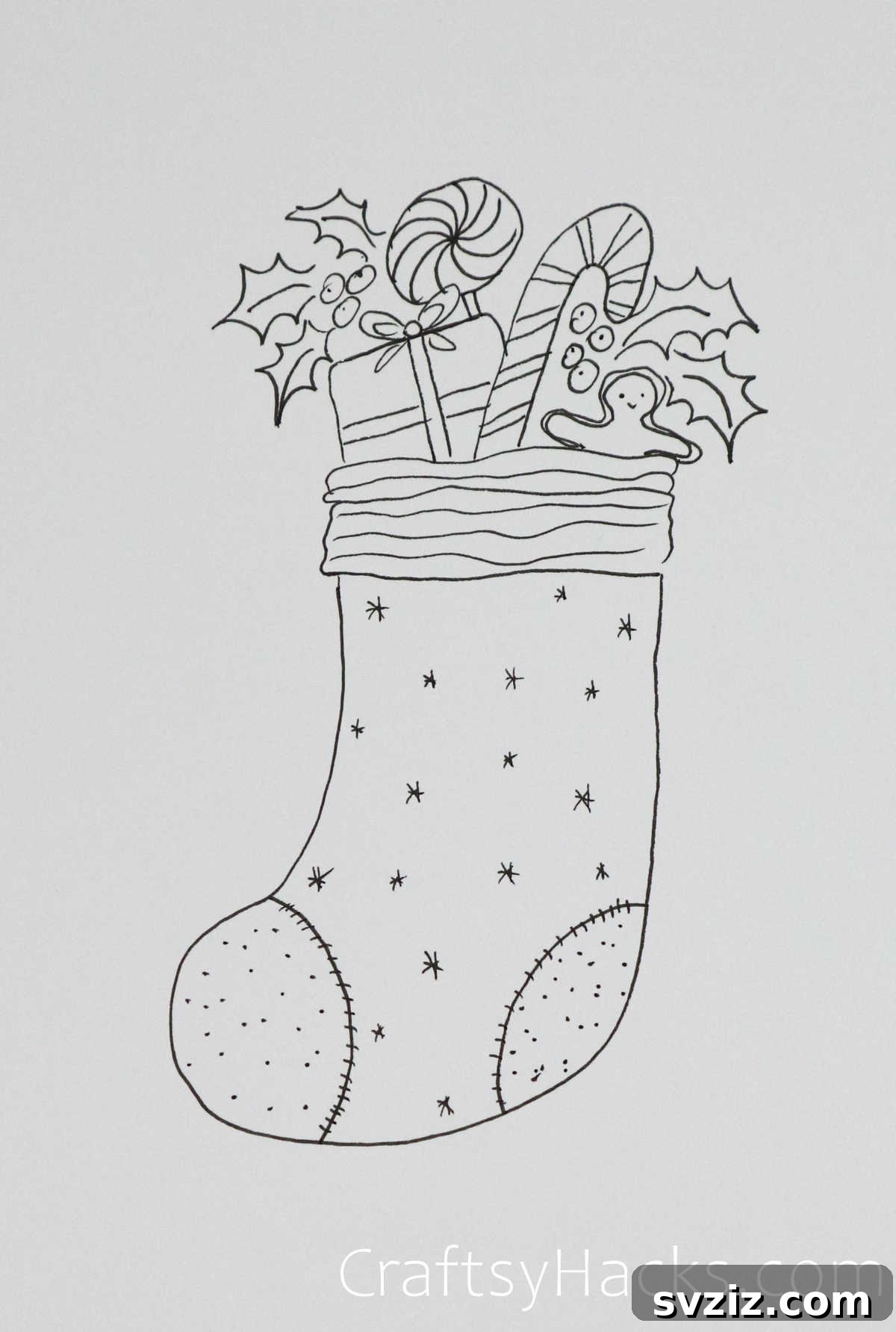 61 Christmas Art Inspirations 58 stuffed stocking