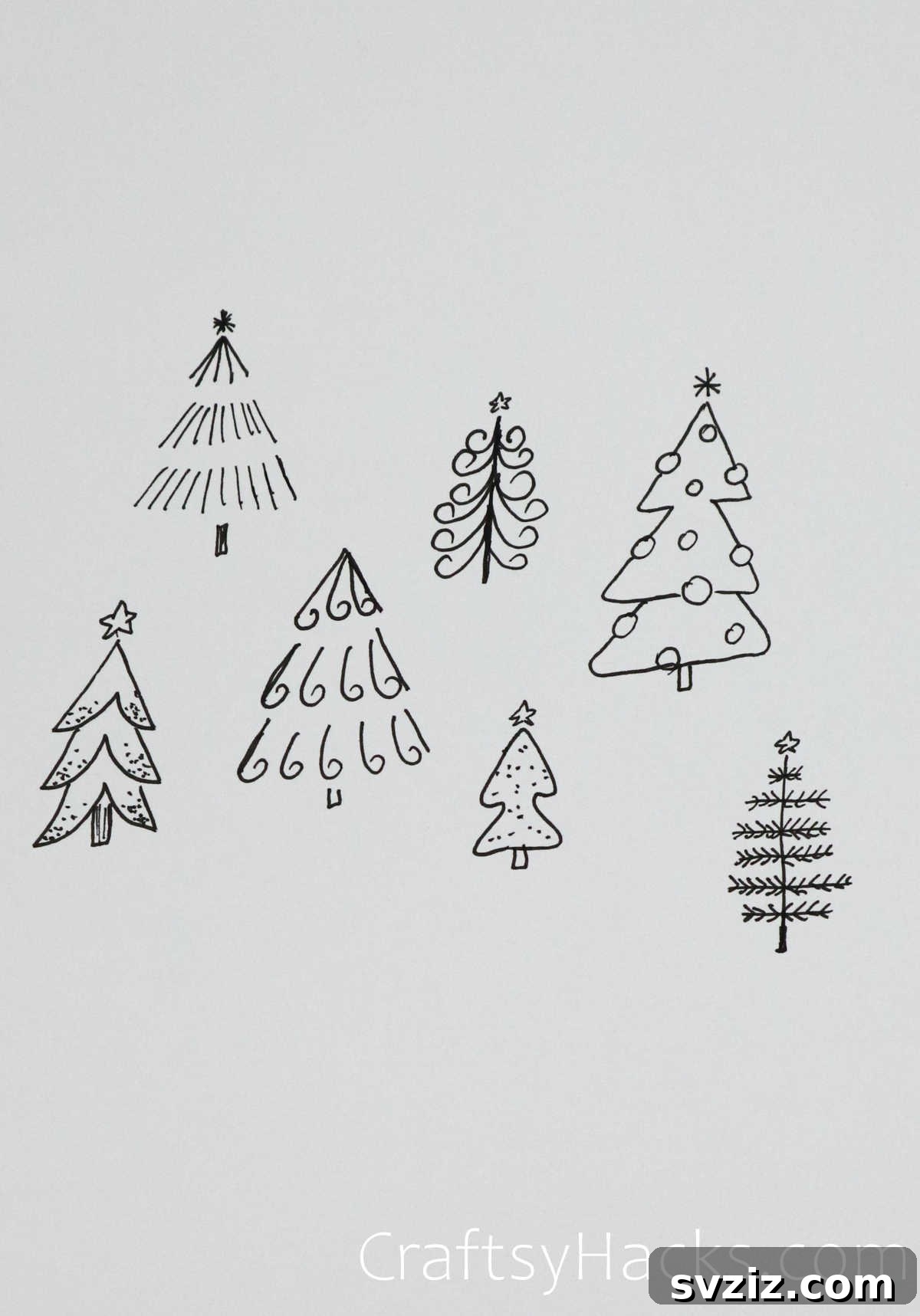 61 Christmas Art Inspirations 59 minimalist christmas trees