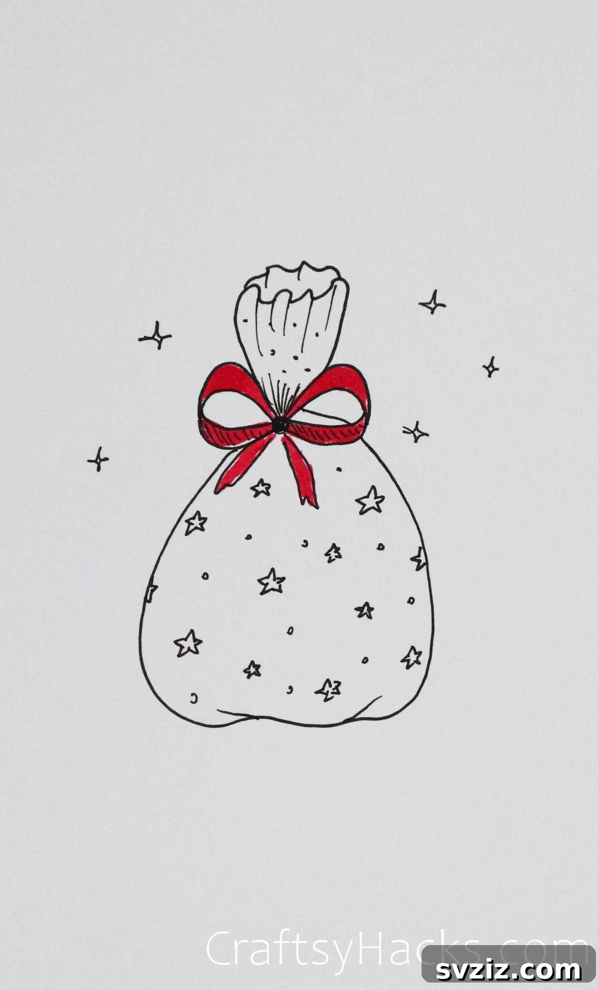 61 Christmas Art Inspirations 62 santas present sack