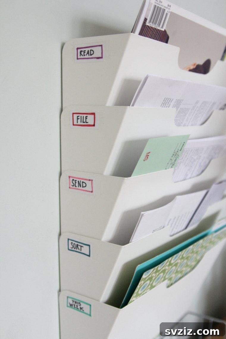 Finally Conquer Your Paper Clutter 13 Wall Mail Organizer for sorting incoming mail