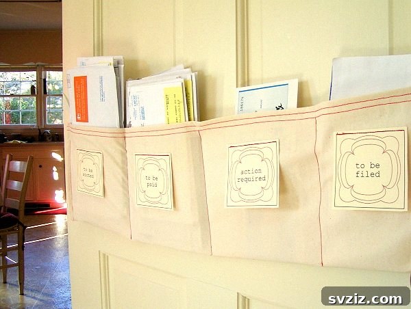 Finally Conquer Your Paper Clutter 14 Fabric Mail Sorter for bills and important papers
