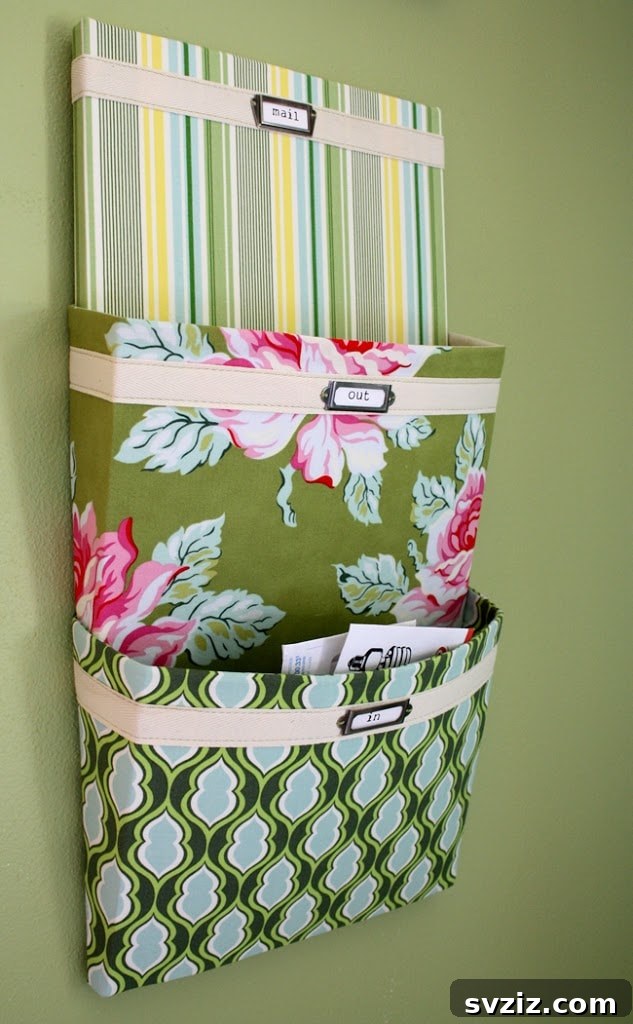 Finally Conquer Your Paper Clutter 5 Fabric Mail Organizer for incoming and outgoing mail