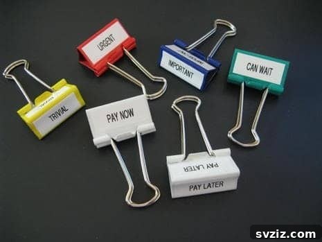 Finally Conquer Your Paper Clutter 7 Customized Task Clips for organizing documents