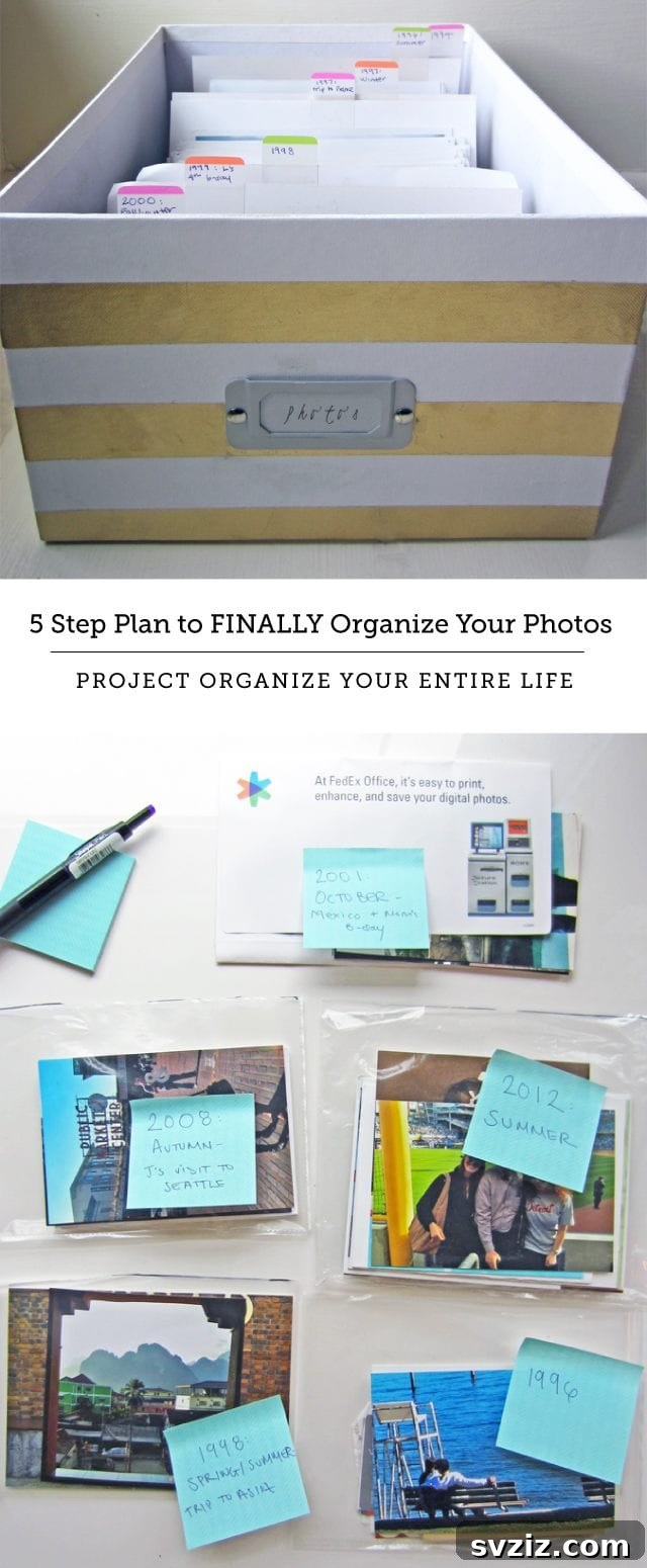 Finally Conquer Your Paper Clutter 10 Photo Box for organizing printed memories