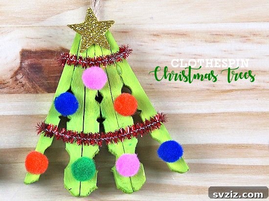 Clothespin Christmas Trees