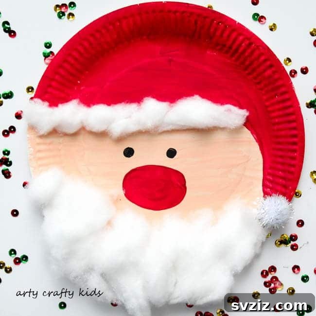 Paper Plate Santa