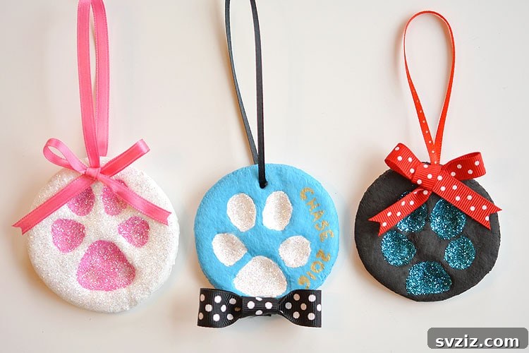 Paw Print Ornaments