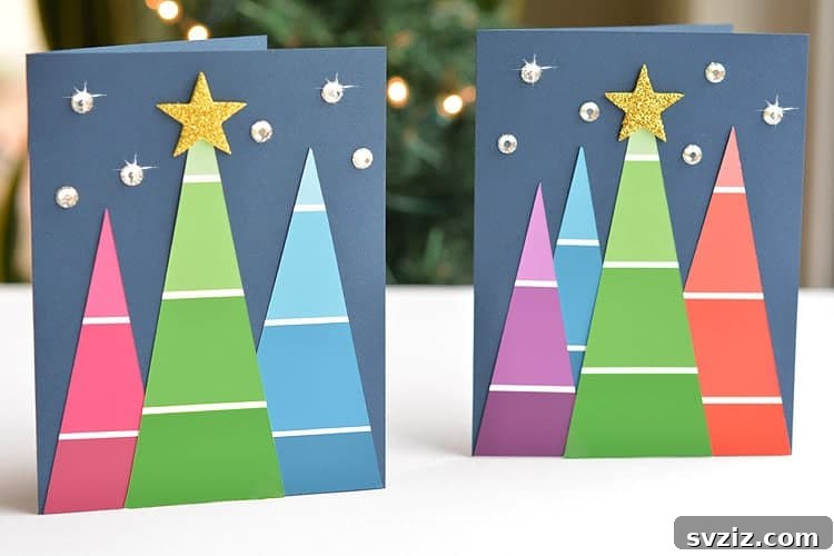 Paint Chip Christmas Cards