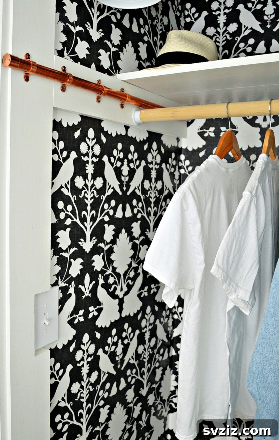 31 Brilliant Copper Designs 32 DIY copper pipe sliding clothes rod for maximizing closet space