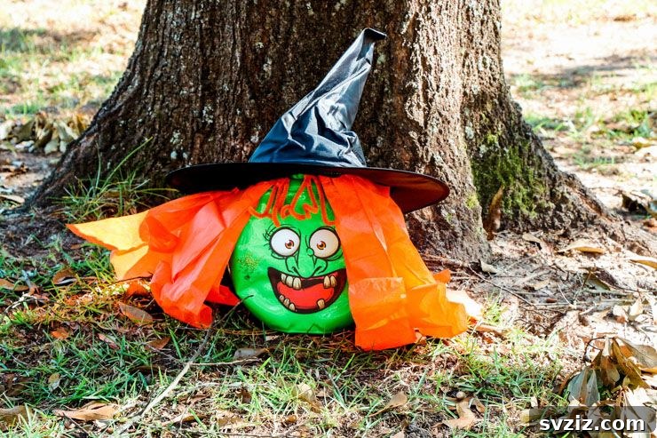 Charming and Eerie Witch Craft Projects 15 A creative witch figure made from a repurposed Gain Flings container.