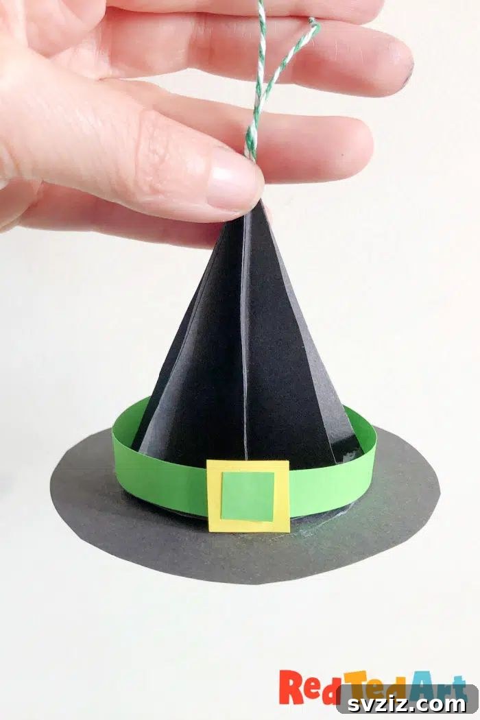 Charming and Eerie Witch Craft Projects 37 A collection of charming 3D paper witch hats, suitable for garlands or hanging decorations.