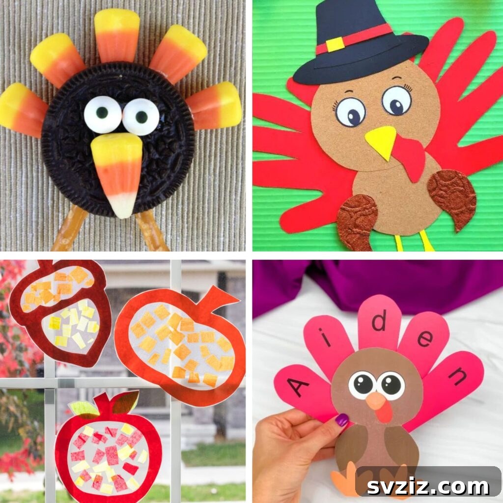 41 Simple Thanksgiving Crafts Toddlers Will Adore 2 Smiling toddler proudly holding Thanksgiving crafts