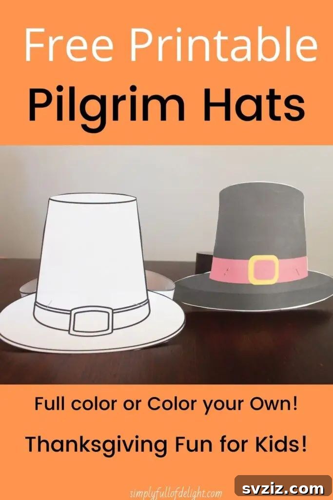 41 Simple Thanksgiving Crafts Toddlers Will Adore 12 Simple pilgrim hat craft made from paper for Thanksgiving