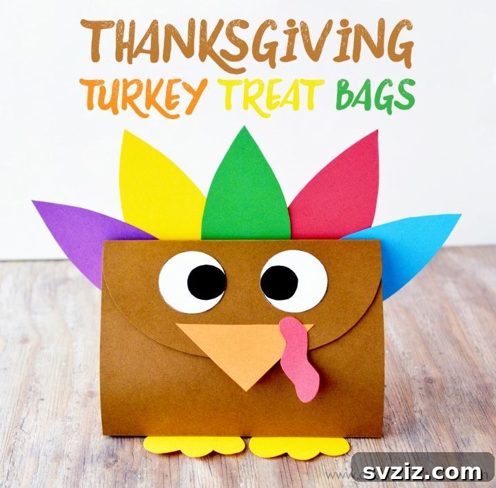 41 Simple Thanksgiving Crafts Toddlers Will Adore 18 Cute turkey treat bags made from paper bags and craft paper