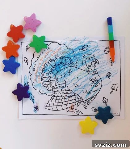 41 Simple Thanksgiving Crafts Toddlers Will Adore 24 Simple turkey coloring page for kids to decorate for Thanksgiving