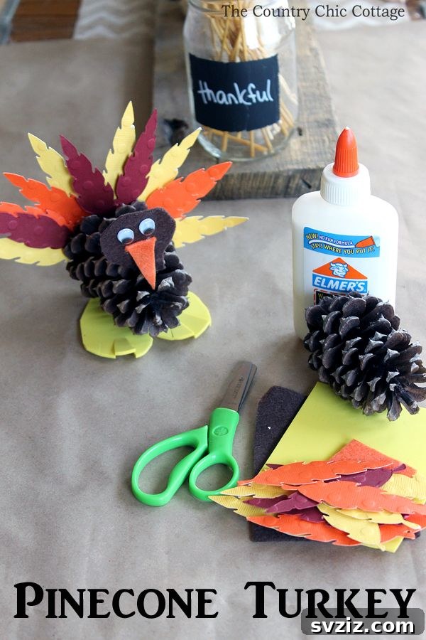 41 Simple Thanksgiving Crafts Toddlers Will Adore 29 Adorable pine cone turkey crafts with colorful felt feathers