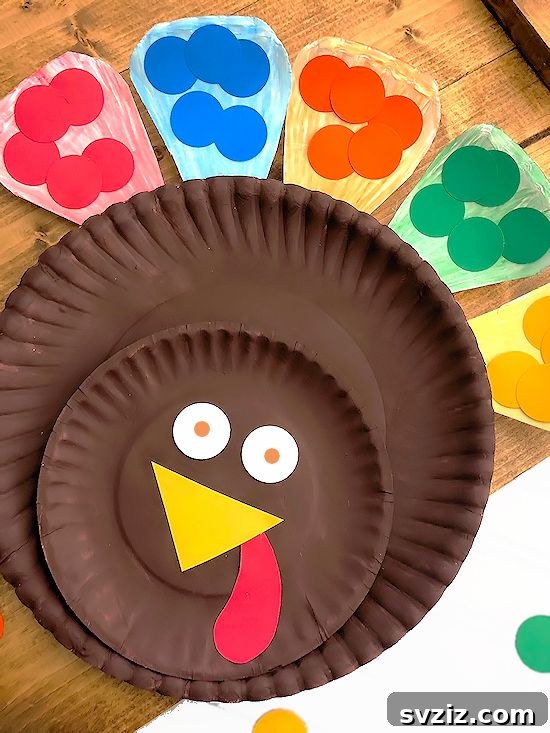 41 Simple Thanksgiving Crafts Toddlers Will Adore 31 Educational paper plate turkey craft for matching colors