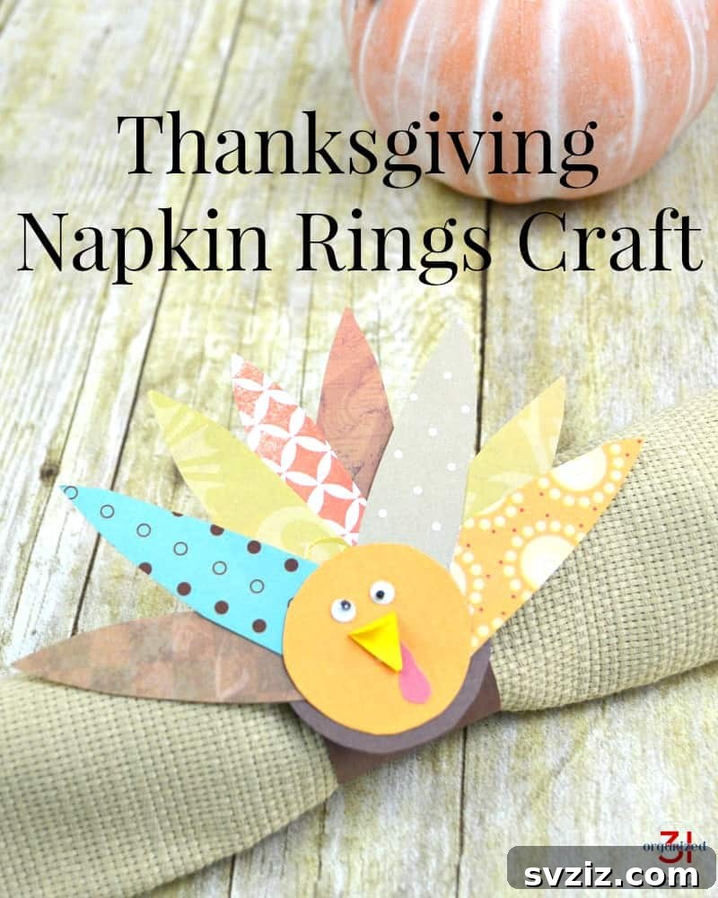 41 Simple Thanksgiving Crafts Toddlers Will Adore 32 Handmade turkey craft napkin rings for Thanksgiving table decor