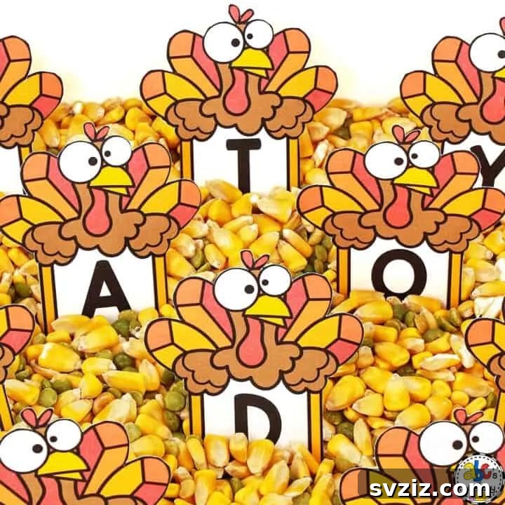 41 Simple Thanksgiving Crafts Toddlers Will Adore 36 Thanksgiving turkey alphabet sensory bin for letter recognition