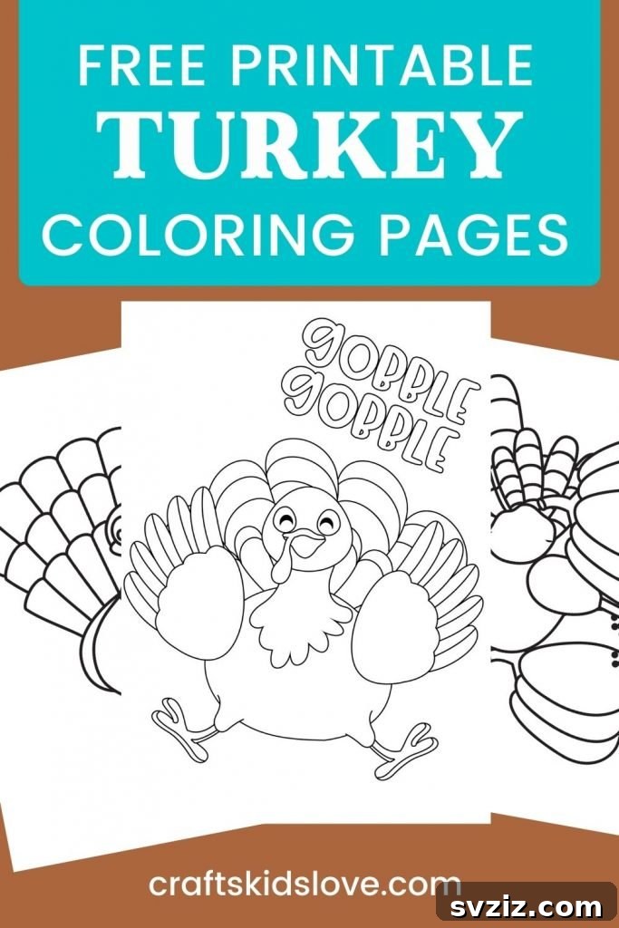 41 Simple Thanksgiving Crafts Toddlers Will Adore 5 Assortment of printable turkey coloring pages for kids