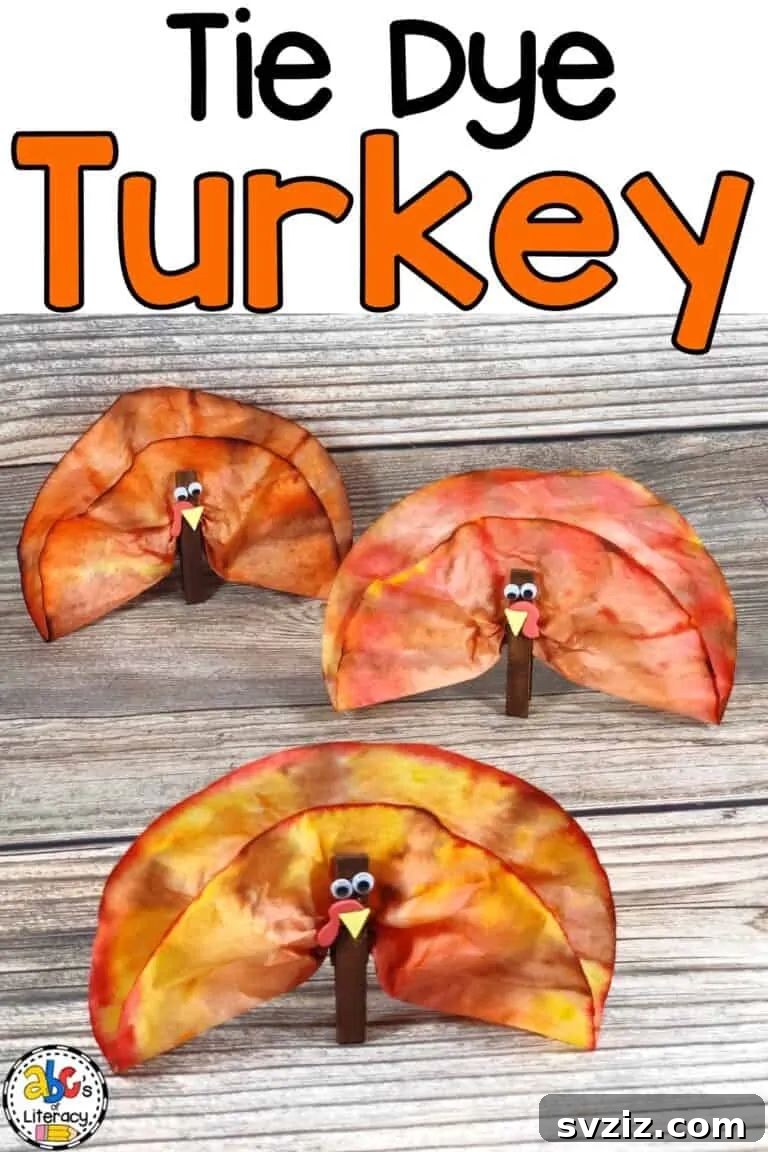 41 Simple Thanksgiving Crafts Toddlers Will Adore 42 Vibrant tie-dye coffee filter turkey craft with colorful feathers