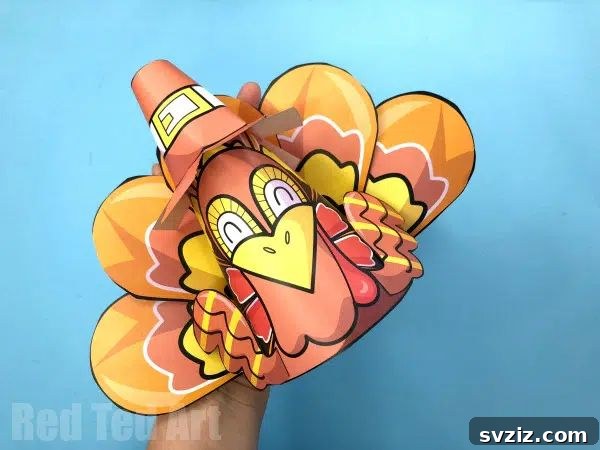 41 Simple Thanksgiving Crafts Toddlers Will Adore 43 Fun 3D printable turkey craft for kids, standing upright