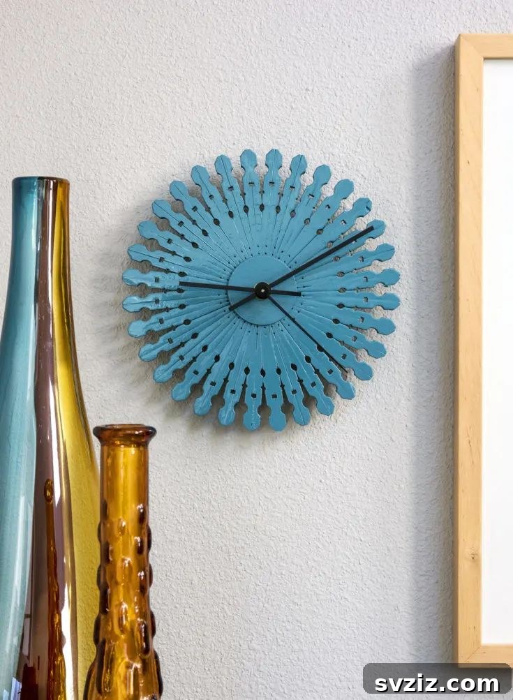 clothespin clock